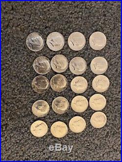 Roll Of 20 $10 Face Value 90% Silver 1964 Kennedy Half Dollars Uncirculated