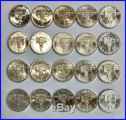 Roll of (20) 1976-S Kennedy GEM BU 40% Silver Half Dollars US Mint Coin Set