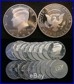 Roll of 20 2004-S Proof Kennedy 90% Silver Half Dollars