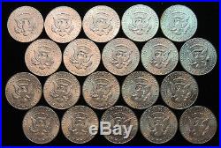 Roll of 20 BU 1964 Kennedy 90% Silver Half Dollars Philadelphia Mint