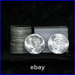 Roll of 20 Uncirculated 1964 Kennedy Half Dollars 90% Silver Free Shipping