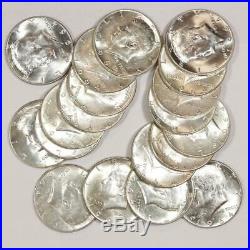 Roll of BU UNC Kennedy Half Dollars 90% Silver Mixed Dates $10 Face Value