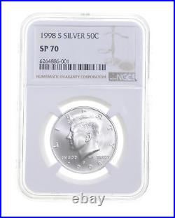 SP70 1998-S Kennedy Silver Half Dollar Graded NGC 4593