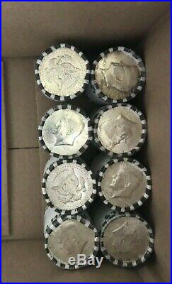Silver 1964 Kennedy 90% Silver Half Dollars 160 Coins 8 Rolls BU Sale Lot