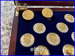Silver & Gold Kennedy Half Dollar Collection 1964-2014 (50 Coins) Danbury Mint