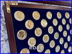 Silver & Gold Kennedy Half Dollar Collection 1964-2014 (50 Coins) Danbury Mint