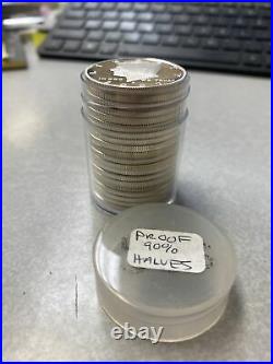 Silver Proof Kennedy Half Dollar 90% Full Roll 20 US Coins Dates Junk $10 Face