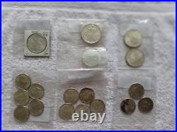 Silver coins- Dollars, Half Dollars- Kennedy, Walking liberty, Franklin