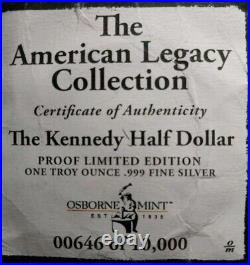 The American Legacy Collection Kennedy Half 1 Troy. 999 (31.1 grs Pure Silver)