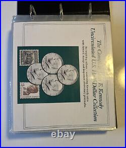 The Complete John F Kennedy Uncirculated US Half Dollar Coin & Stamp Collection#