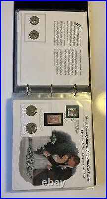 The Complete John F Kennedy Uncirculated US Half Dollar Coin & Stamp Collection#