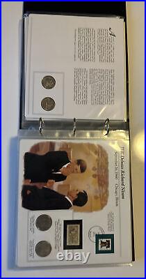 The Complete John F Kennedy Uncirculated US Half Dollar Coin & Stamp Collection#