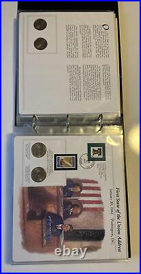 The Complete John F Kennedy Uncirculated US Half Dollar Coin & Stamp Collection#