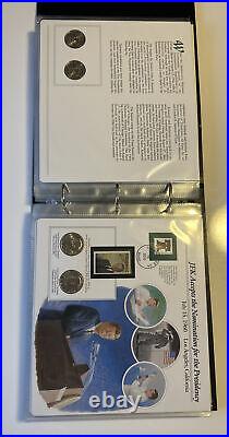 The Complete John F Kennedy Uncirculated US Half Dollar Coin & Stamp Collection#