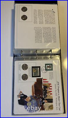 The Complete John F Kennedy Uncirculated US Half Dollar Coin & Stamp Collection#