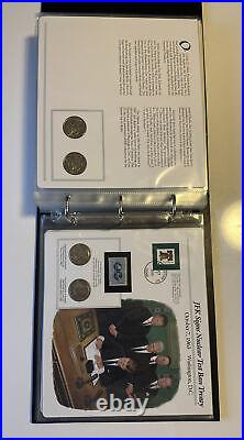 The Complete John F Kennedy Uncirculated US Half Dollar Coin & Stamp Collection#