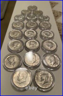Tube Of (20) All 1964 Kennedy Half Dollars 90% Silver / Circulated