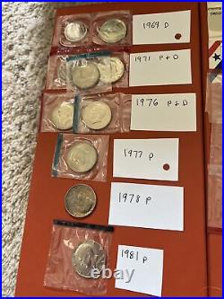 US Kennedy Half Dollar Clad & Silver. Lot of 44 Coins 1969-2019 See Photo P/D/S