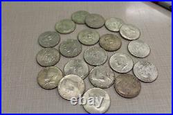 US Kennedy Half Dollars 90% Silver (20 Coins) 1964 Lot # 1