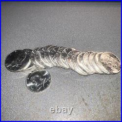 Uncirculated 1964 Kennedy Half Dollar Roll $10 20 Coins