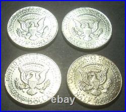 Uncirculated 1964 P & D Roll of 20 JFK, Kennedy Half Dollar Coins BU. 90 Silver
