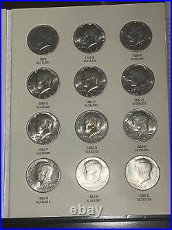 Uncirculated Silver Kennedy Half Dollar Book Completed 1964-1984