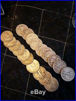 Walking Liberty Franklin Kennedy Silver Half Dollar 20 Coin Roll 90% 50 cent